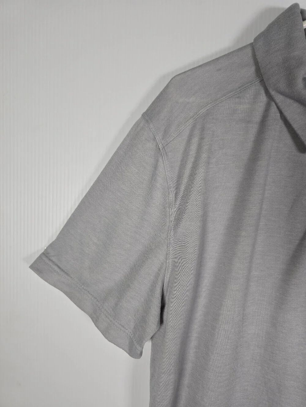 The North Face Men's Heather Gray Short Sleeve Polo With Logo Flash Dry Size XL